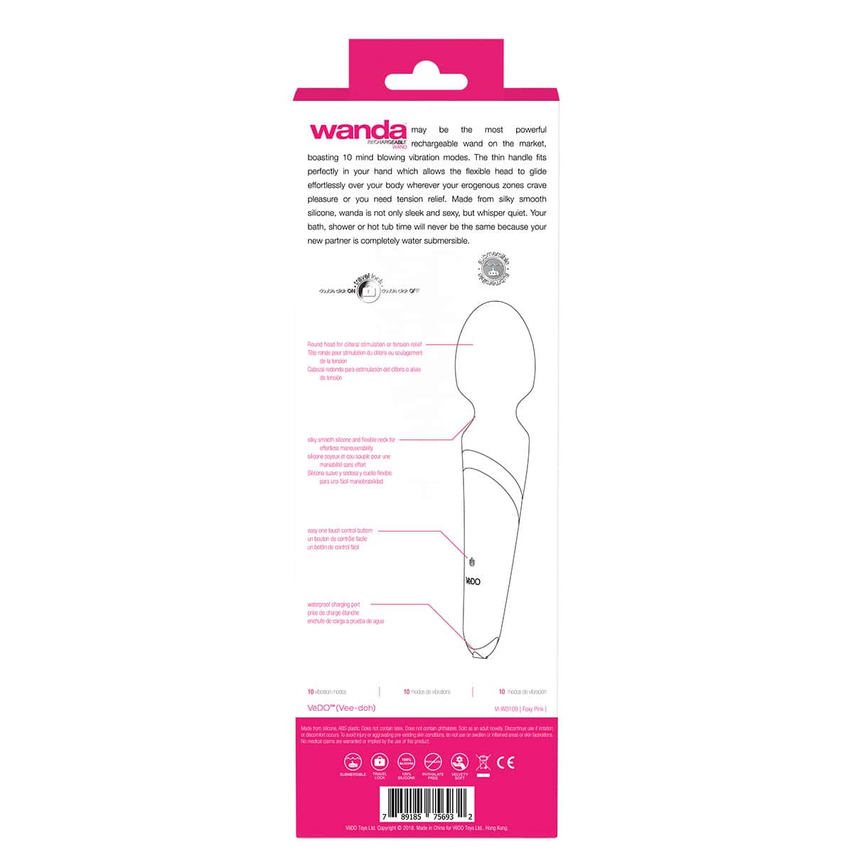 Buy a VeDO Wanda Wand  Pink vibrator.