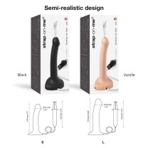 Strap On Me Cum Dildo Black S dildo made by Strap-On-Me on sale at herVibrators.com