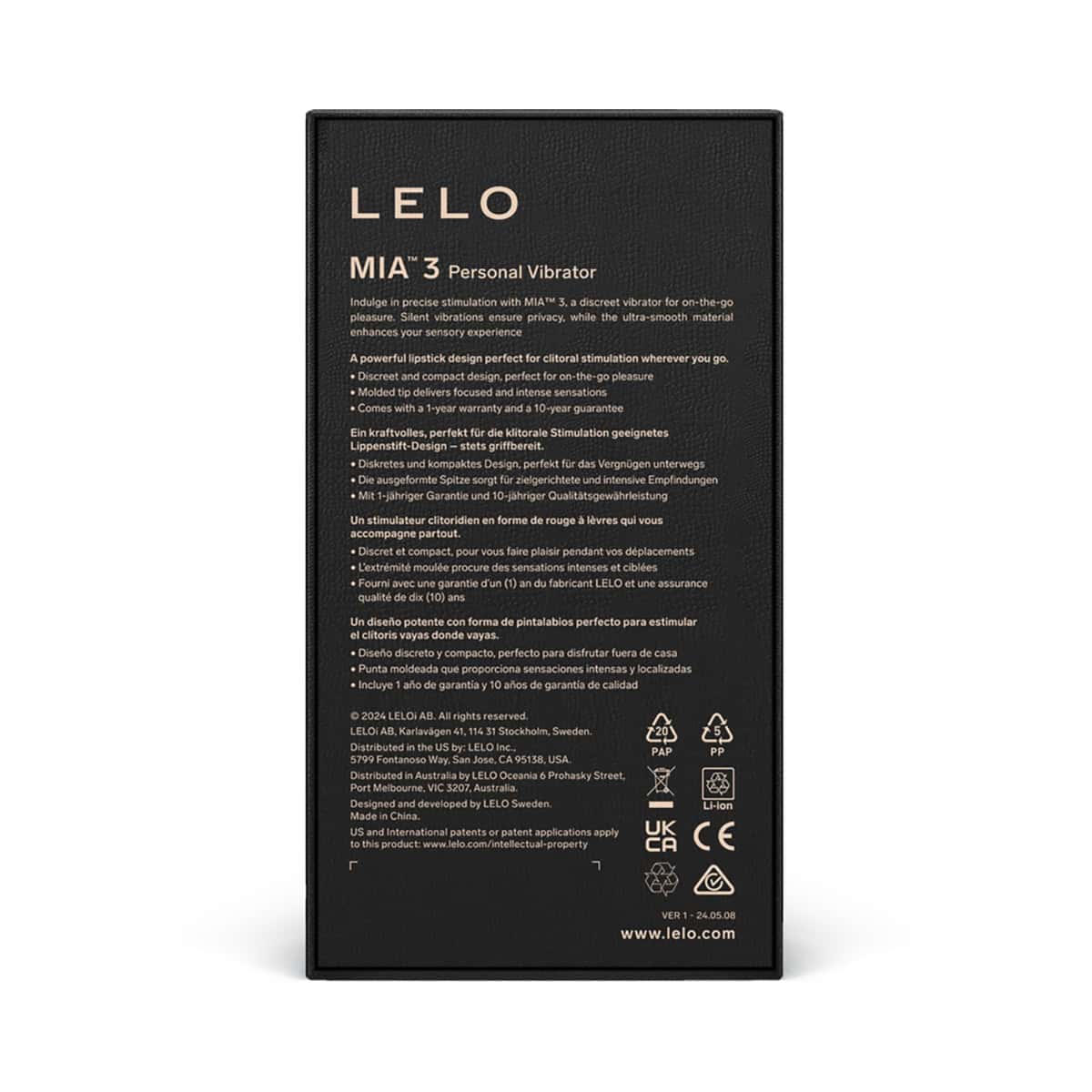 Buy a LELO MIA 3 Personal Vibrator Black vibrator.