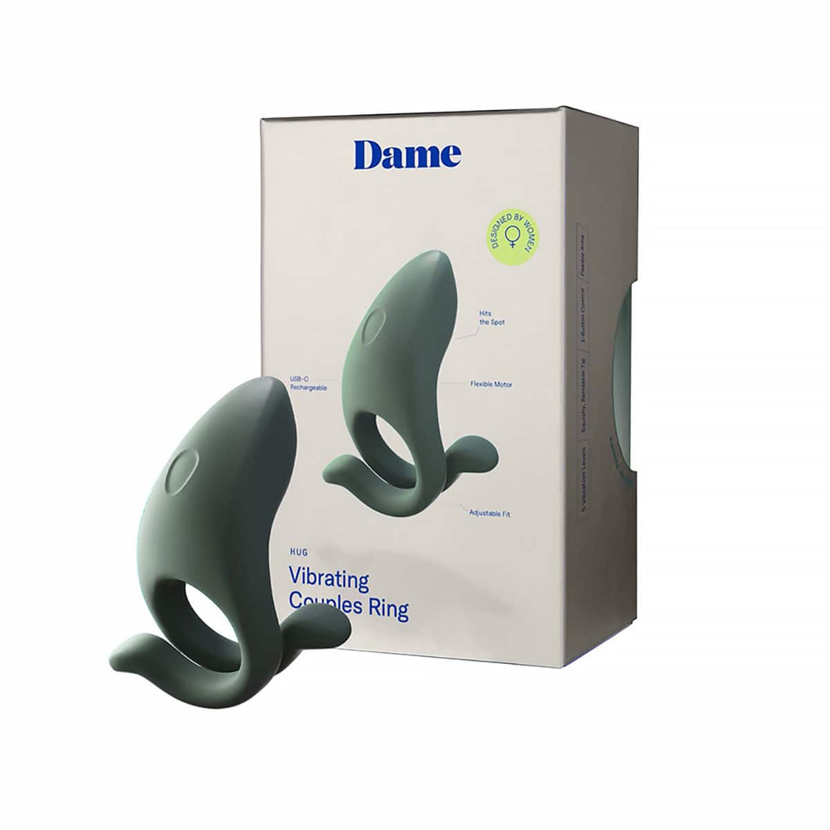 Buy a Dame Hug Vibrating Couples Ring Steel vibrator.
