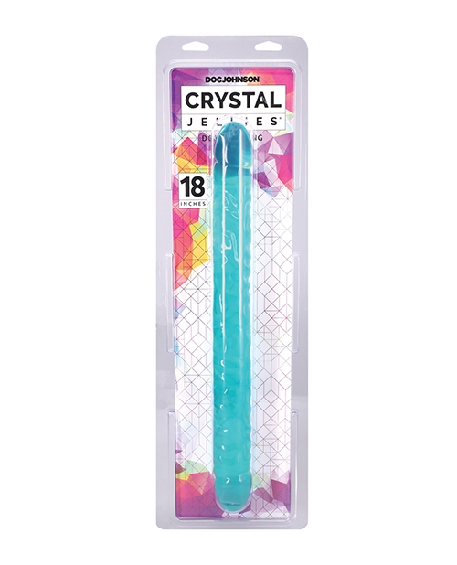 Shop Crystal Jellies 18" Double Dong - Teal online