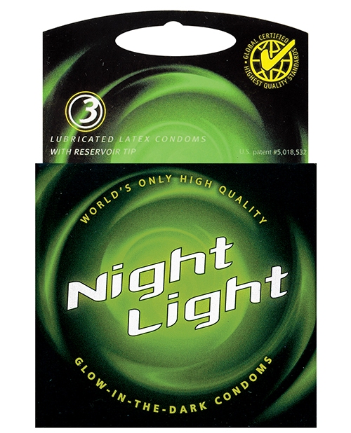 Shop Night Light Glow in the Dark Condoms - Box of 3 online