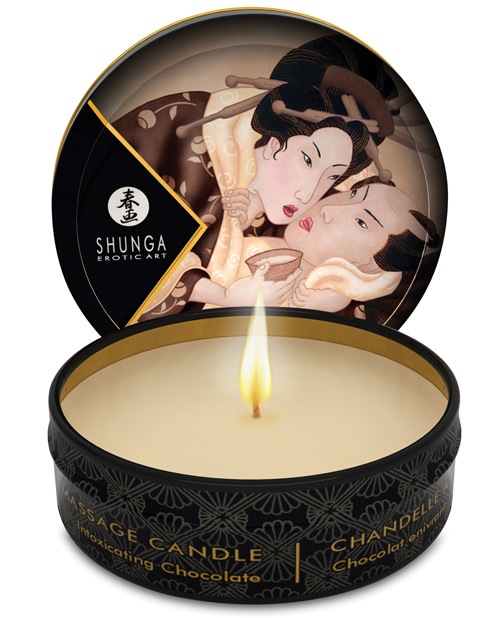 Shop Shunga Excitation Mini Candlelight Massage Candle - 1 oz Intoxicating Chocolate online