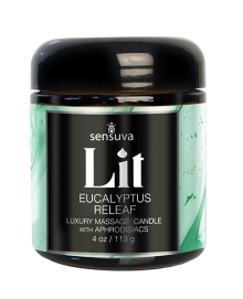 Shop Sensuva Lit Eucalyptus & Tea Leaf Releaf Luxury Massage Candle - 4 oz online