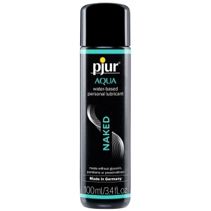 Bottle of 100 ml Water Based Lube Pjur showing clean, lightweight formula