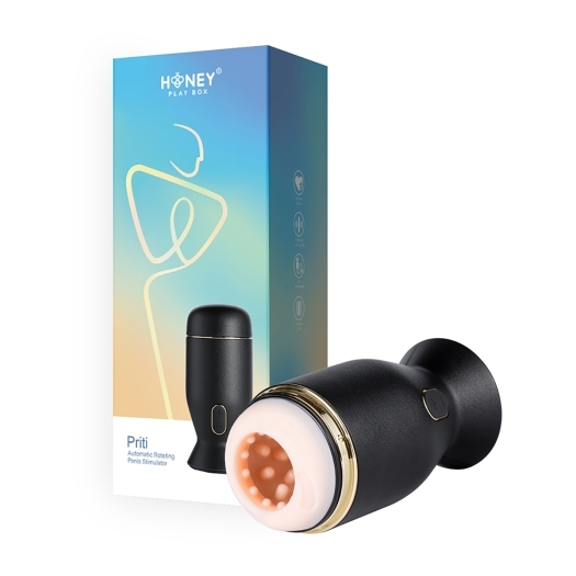 Angled view of the Black Honey Play Box vibrator designed for intimate use