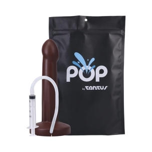 Dildo by Tantus in Brown Chocolate Cocoa shown for use by Her or Him