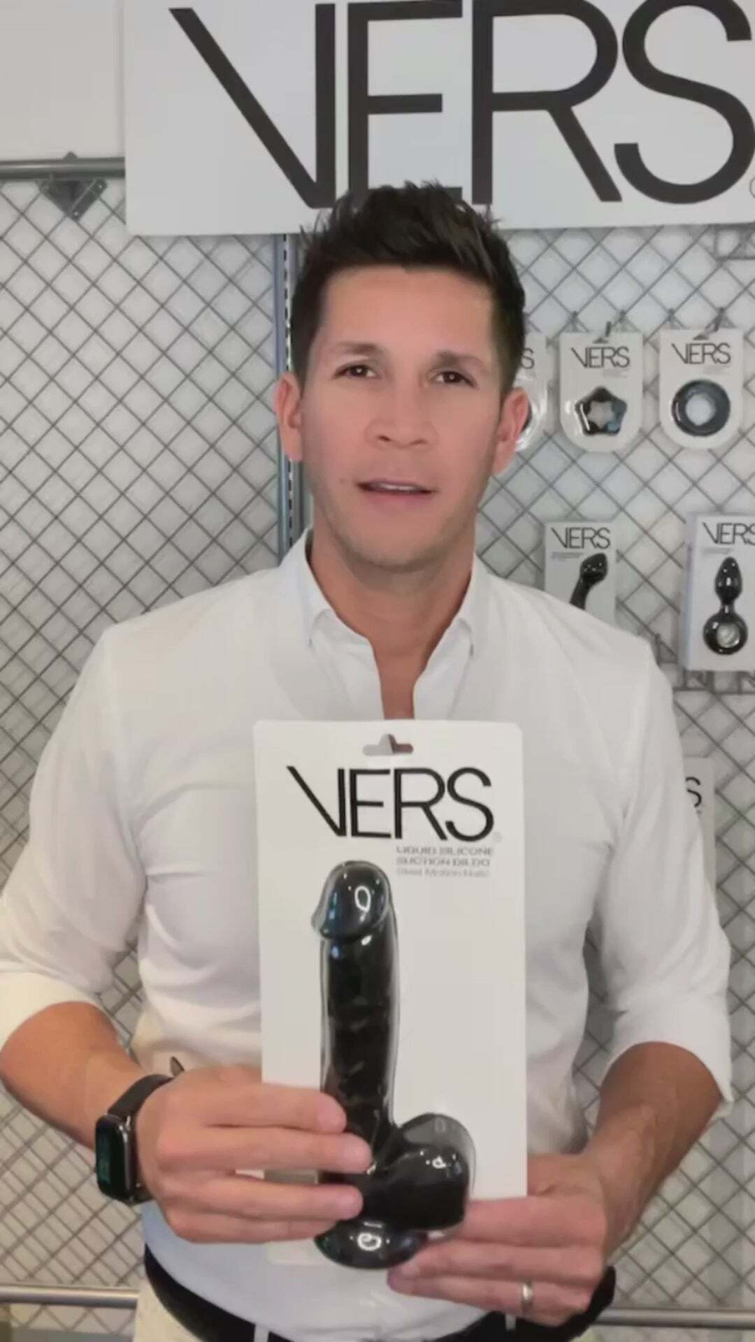 Dildo by VERS in Black shown for pegging Her or Him