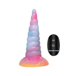 XR Brands Vibrator Creature Cocks Unicorn GITD Vib Dildo