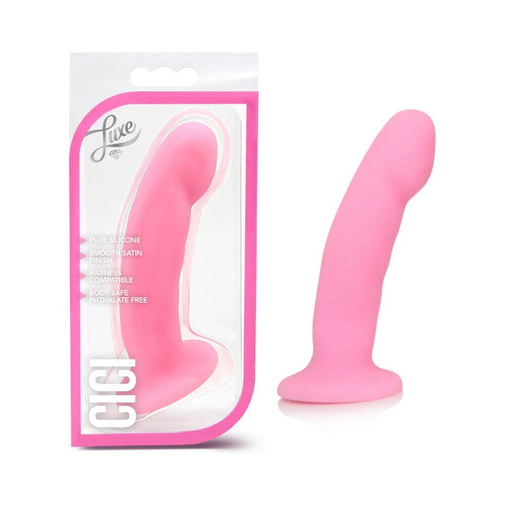 6.5 inch Dildo by Blush in Light Pink shown for use by Her or Him