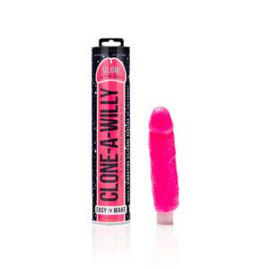 Dildo Clone-A-Willy Hot Pink Magenta Fuchsia DIY Vibrating Kit Glow in the Dark