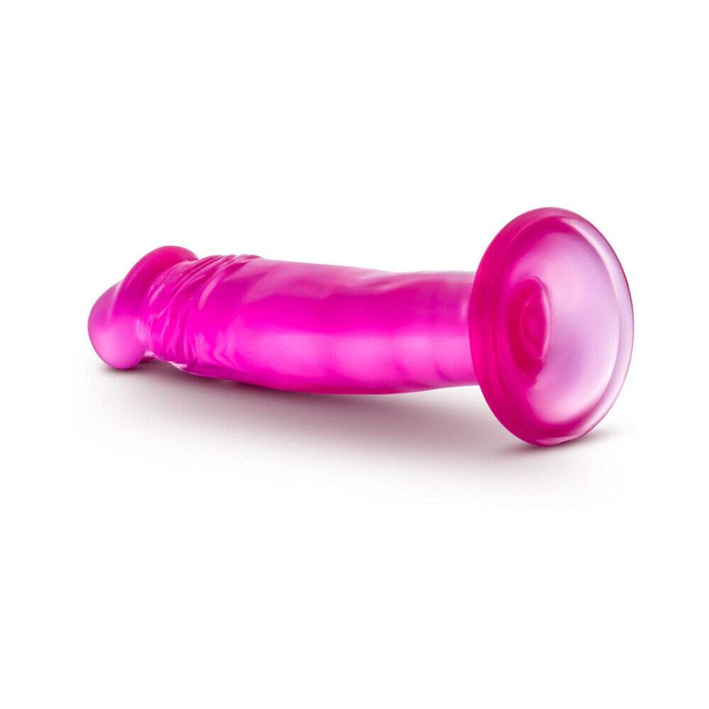 6 inch Dildo by Blush in Hot Pink Magenta Fuchsia shown for pegging Her or Him