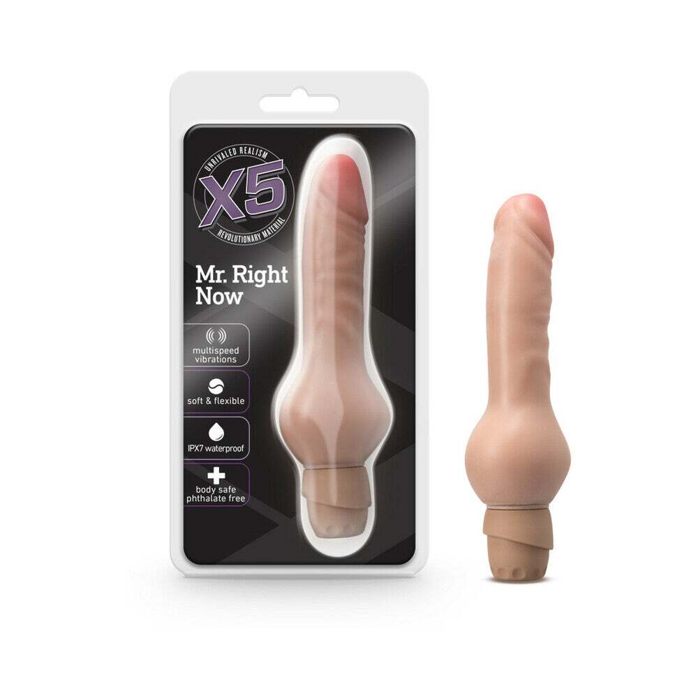 7 inch Dildo by Blush in Vanilla Ivory Beige shown for use by Her or Him