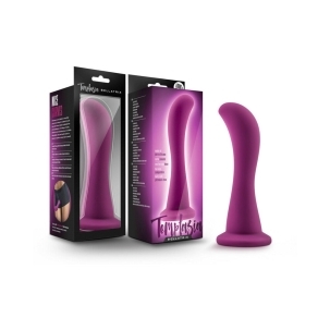 6.25 inch Dildo by Blush in Hot Pink Magenta Fuchsia shown for use by Her or Him