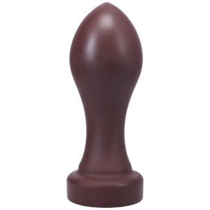 Dildo by Tantus in Wine Red Burgundy shown for use by Her or Him