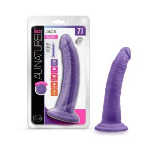 7 inch Dildo Blush Purple Au Naturel Bold Jack Posable Dual Density