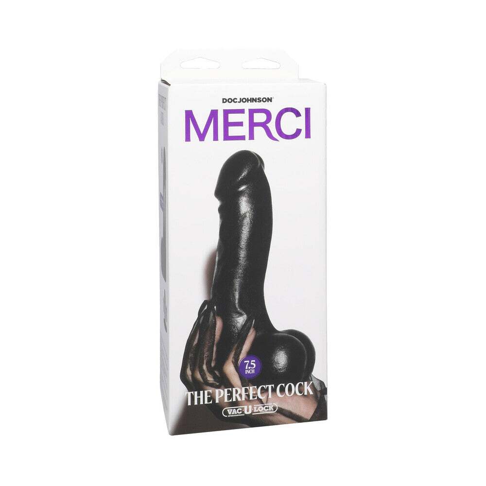 7.5 inch Dildo by Doc Johnson in Black shown for use by Her or Him