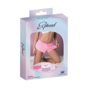 Assorted Colors Panties Pheromone Panties Flowy Mesh Short 2 Pack Lilac Rose Q by Magic Silk