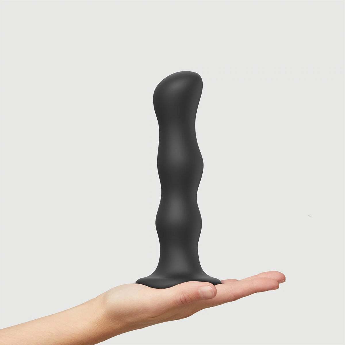 Dildo by Lovely Planet in Black shown for pegging Her or Him