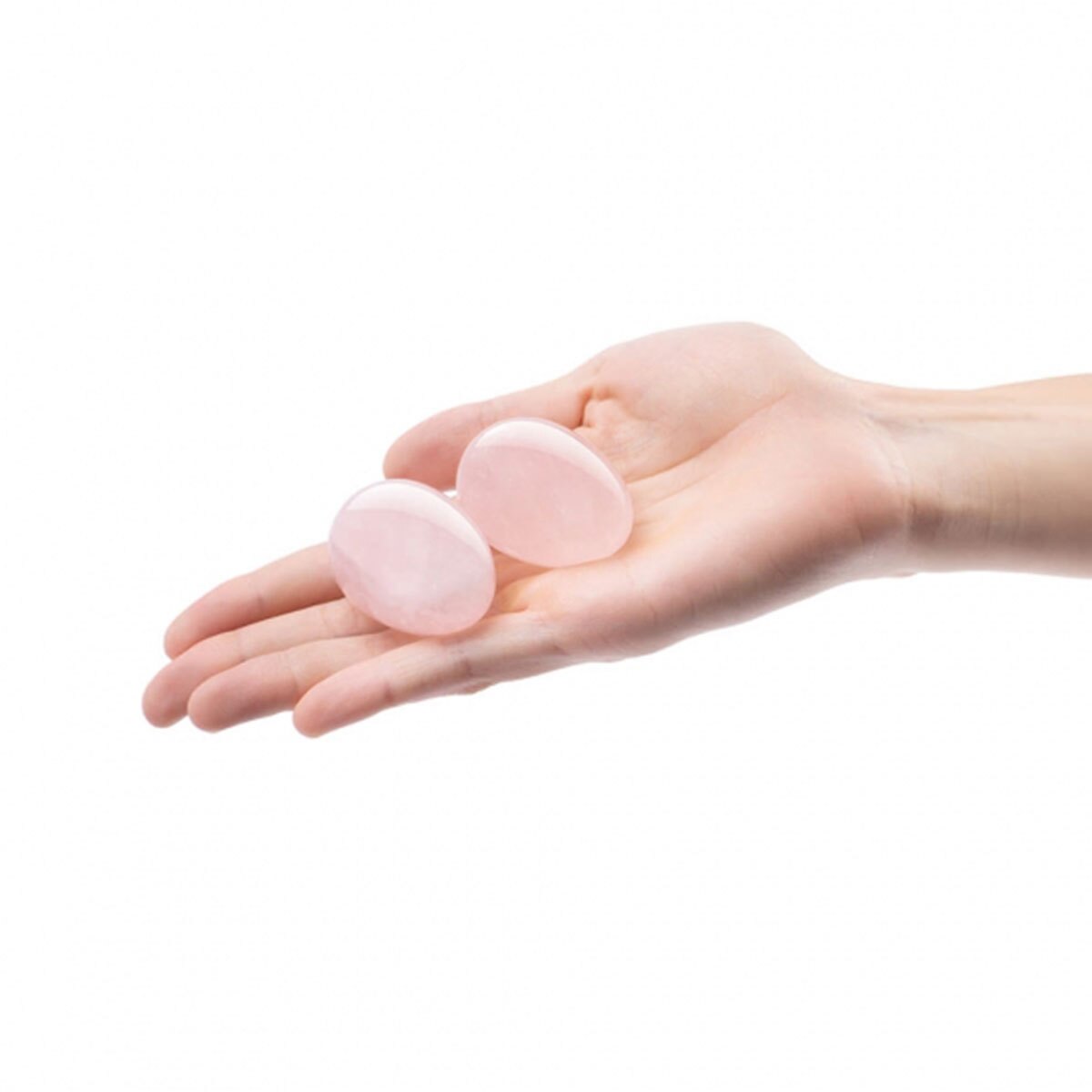 Buy Le Wand Crystal Yoni Eggs Rose Quartz kegel exercise device for pelvic floor muscle strengthening.