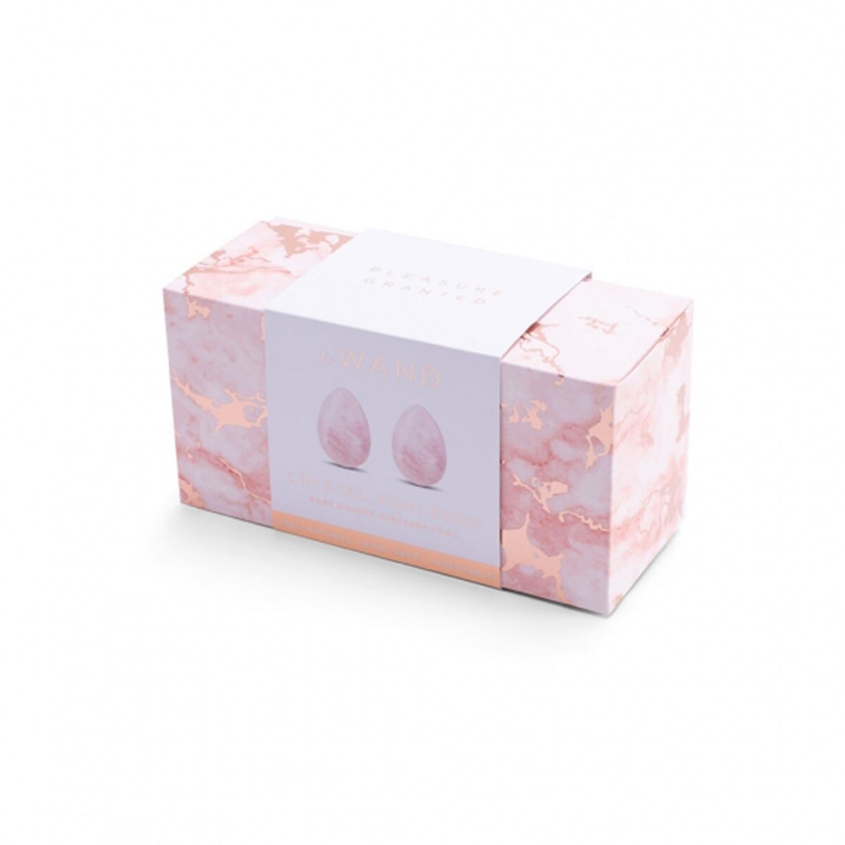 Buy Le Wand Crystal Yoni Eggs Rose Quartz kegel exercise device for pelvic floor muscle strengthening.