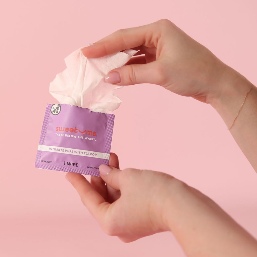 Sweetums intimate wipes honey lavender flavor intimate cleansers and personal cleansing care by sweetums.