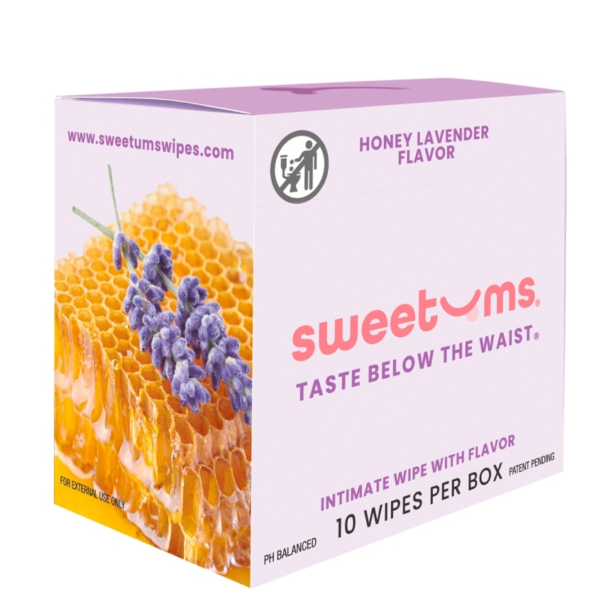 Sweetums intimate wipes honey lavender flavor intimate cleansers and personal cleansing care by sweetums.