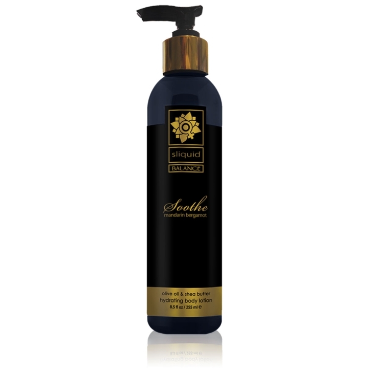 Buy and try Sliquid Soothe Body Lotion 8 5Oz Mandarin Bergamot intimate lotion for daily self care by Sliquid