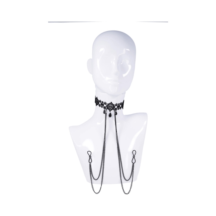 Buy  Sportsheets Sex & Mischief Lace Collar with Nipple Ties book for her.