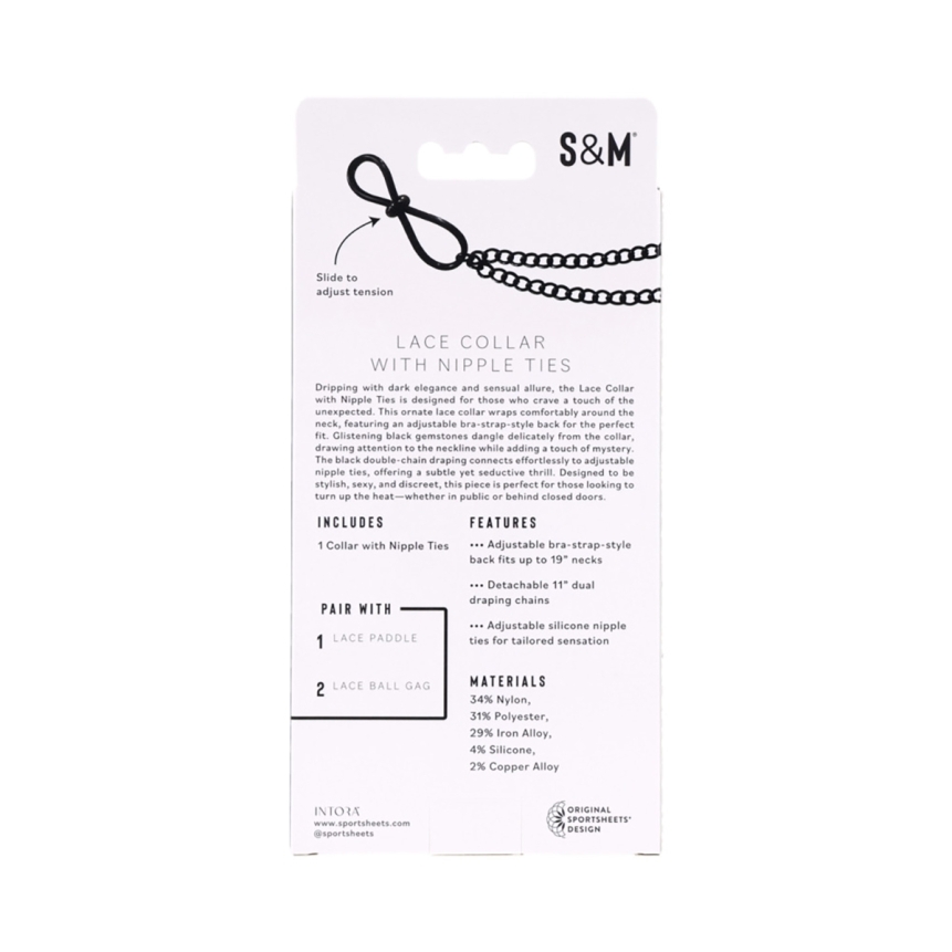 Buy  sportsheets sex & mischief lace collar with nipple ties book for her.