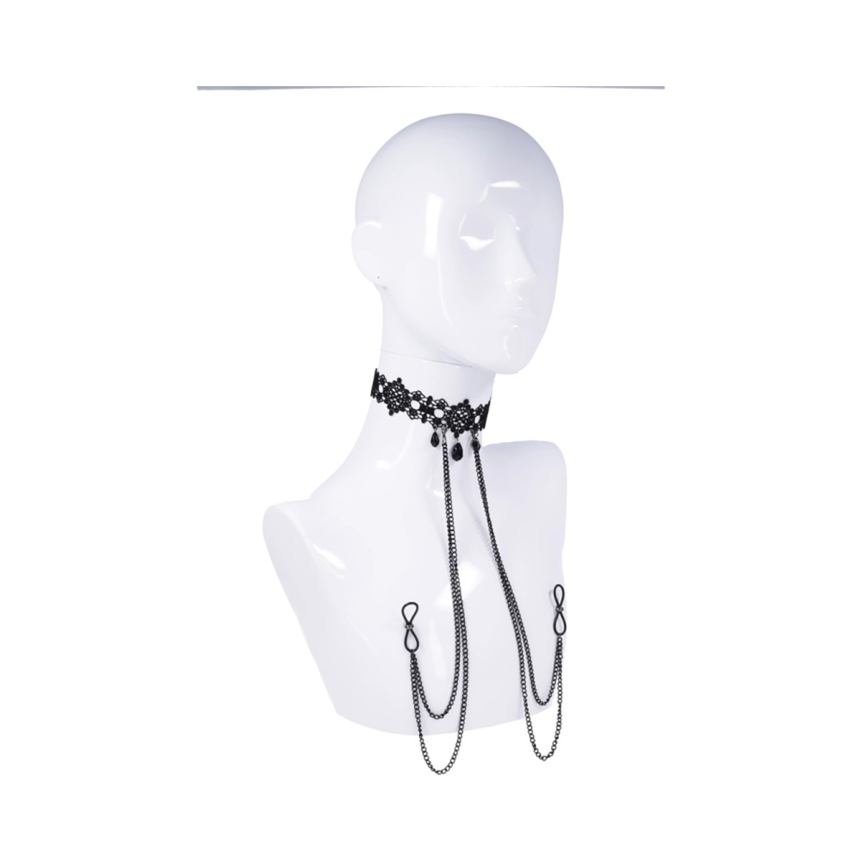 Buy  sportsheets sex & mischief lace collar with nipple ties book for her.