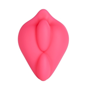 Pink Banana Pants vibrator BumpHer by Sweet shown in hand for scale
