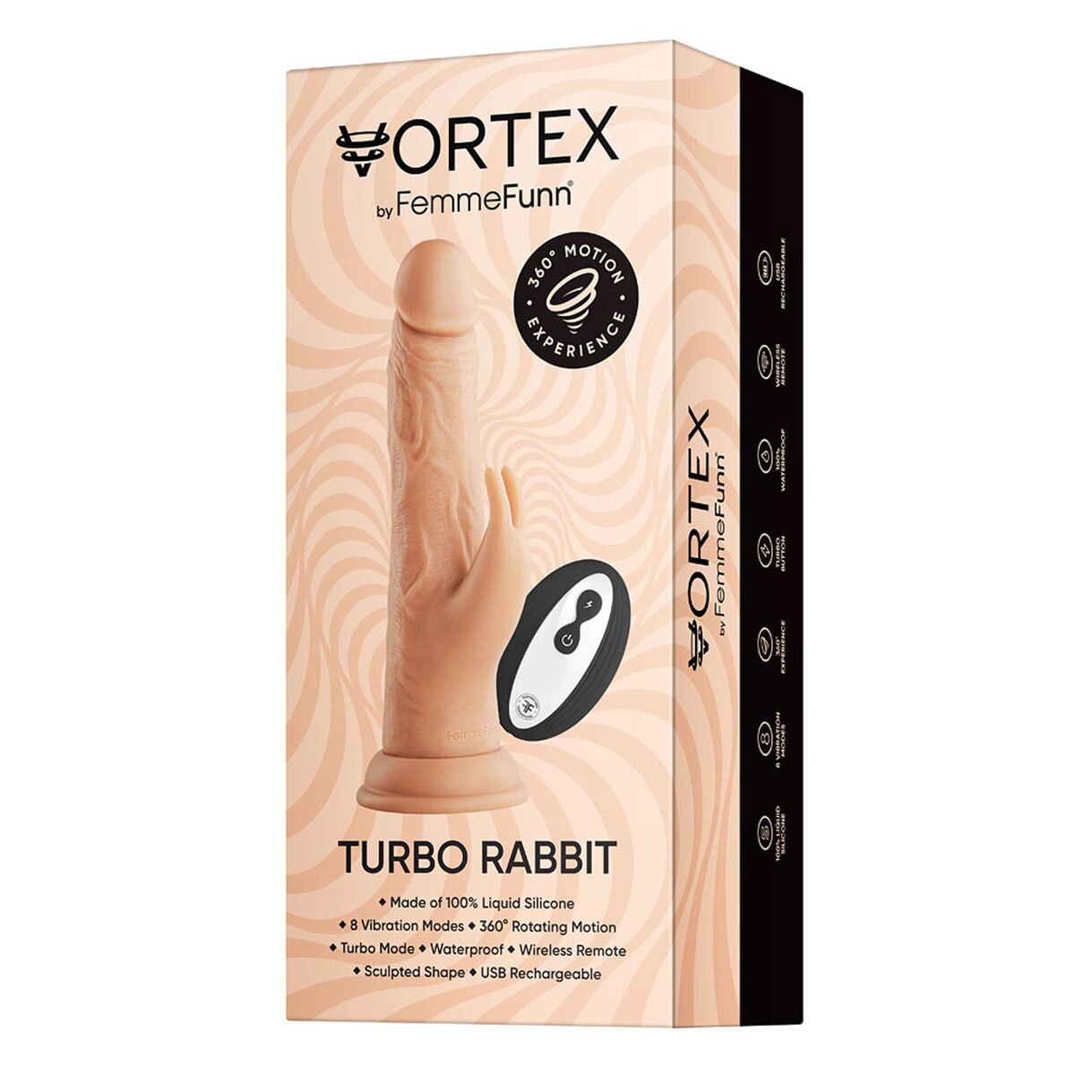 Fully assembled Cream Femme Funn vibrator with smooth exterior