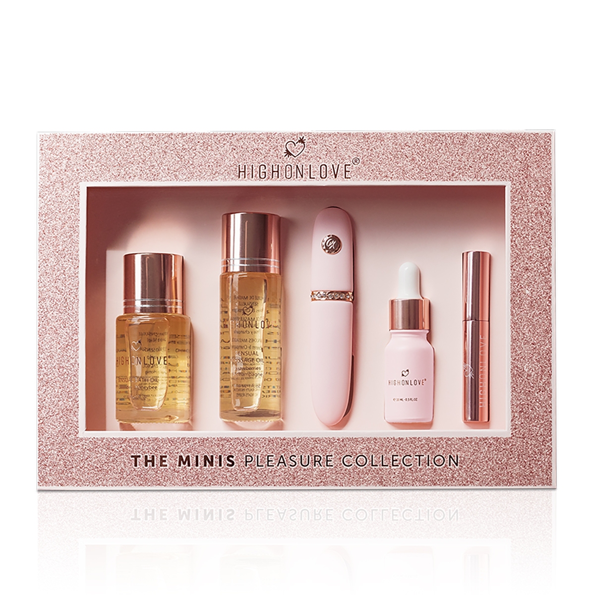 HighOnLove vibrator The Minis Pleasure Collection shown in hand for scale
