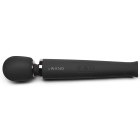 Black Le Wand vibrator  shown in hand for scale