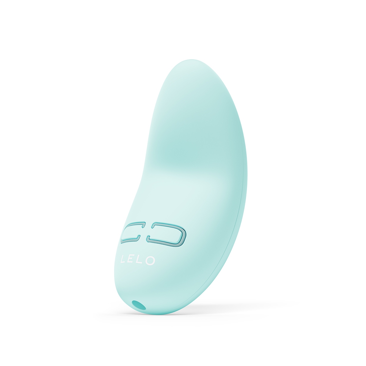 Green LELO vibrator Lily 3 Polar shown in hand for scale
