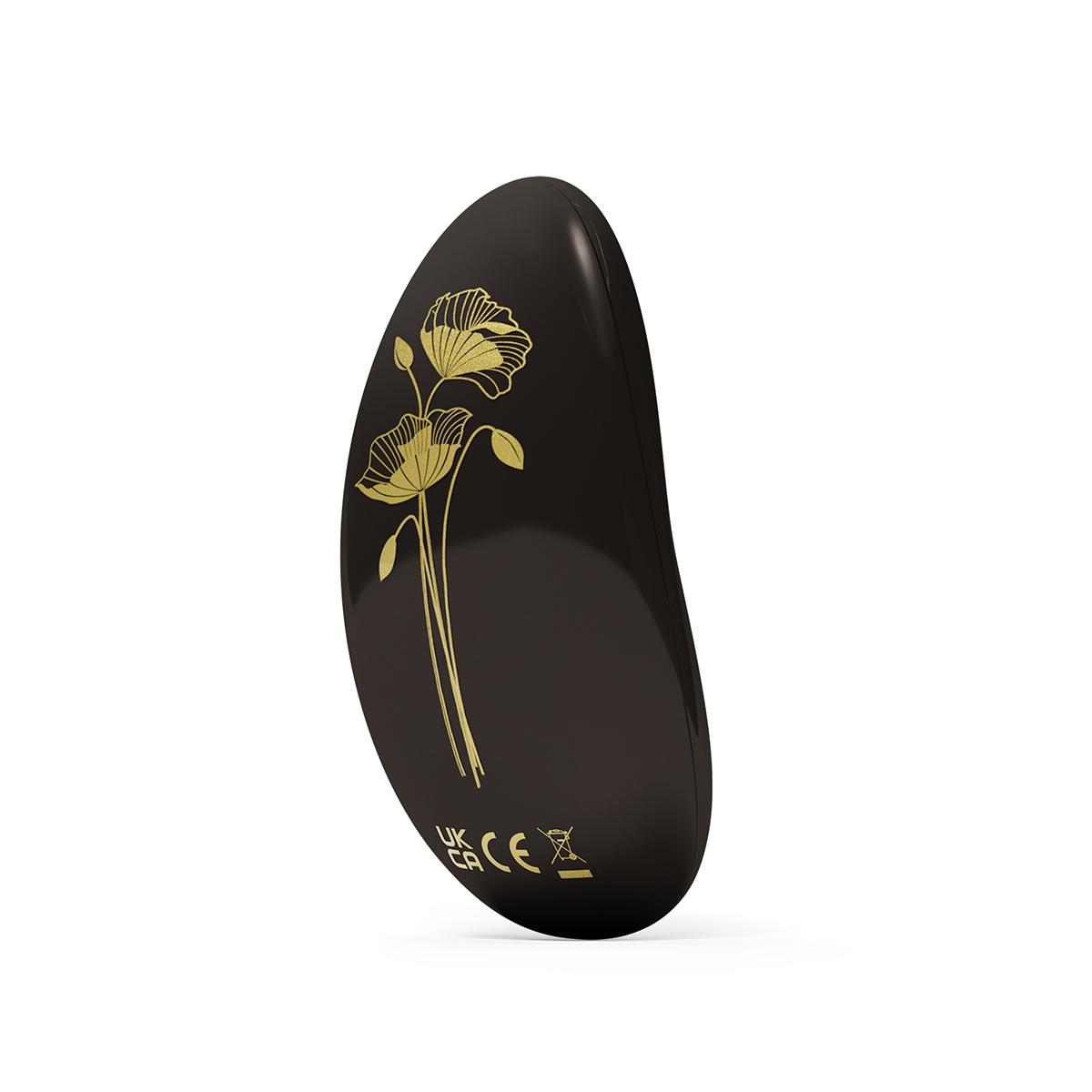 Close-up of the Black LELO vibrator for texture detail
