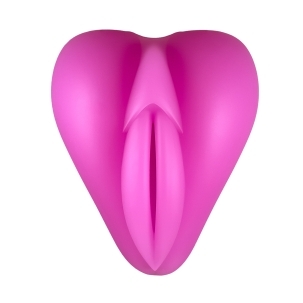 Pink Banana Pants vibrator Lippi by shown in hand for scale