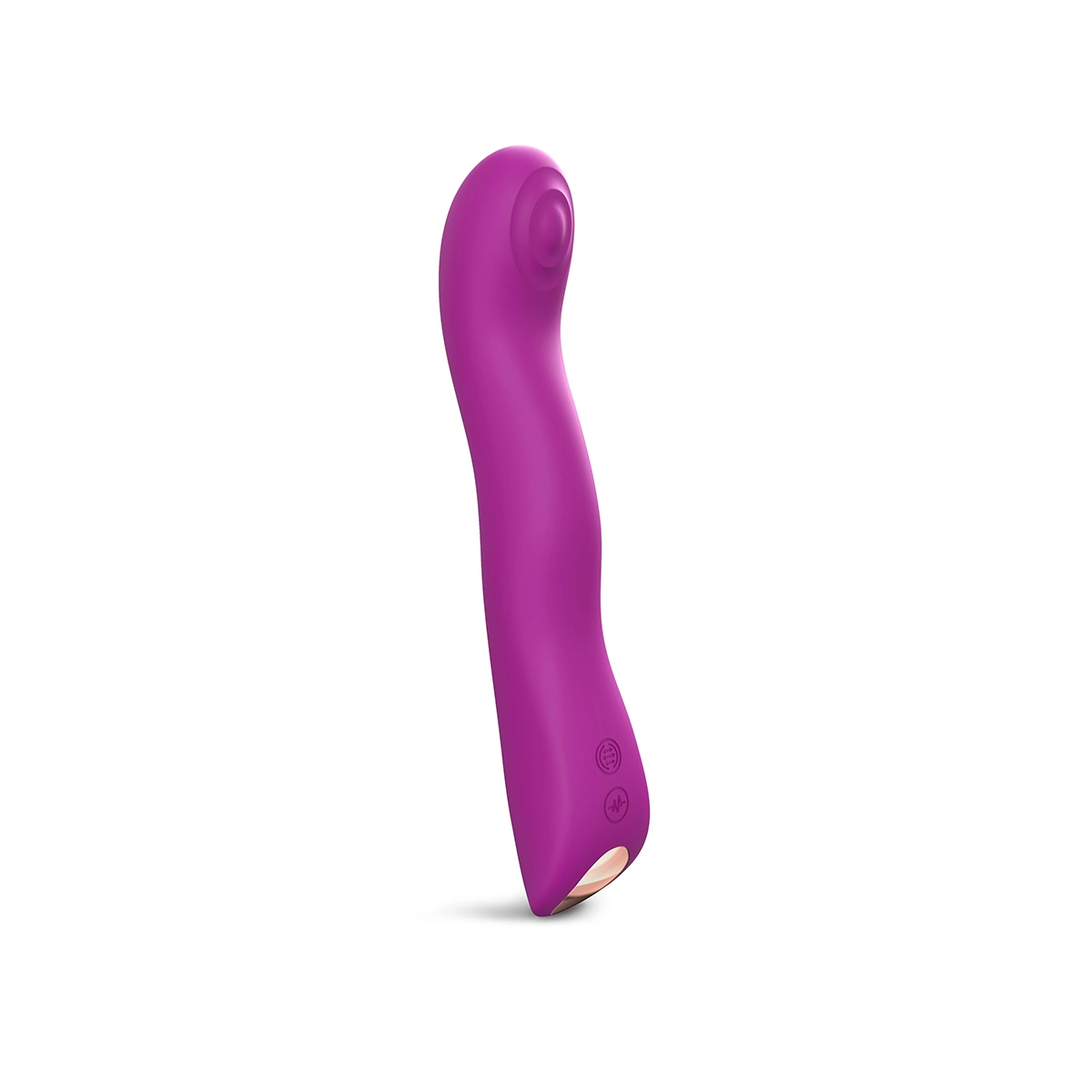 Lovely Planet vibrator Love to Love Swap Tapping Sweet Orchid shown in hand for scale
