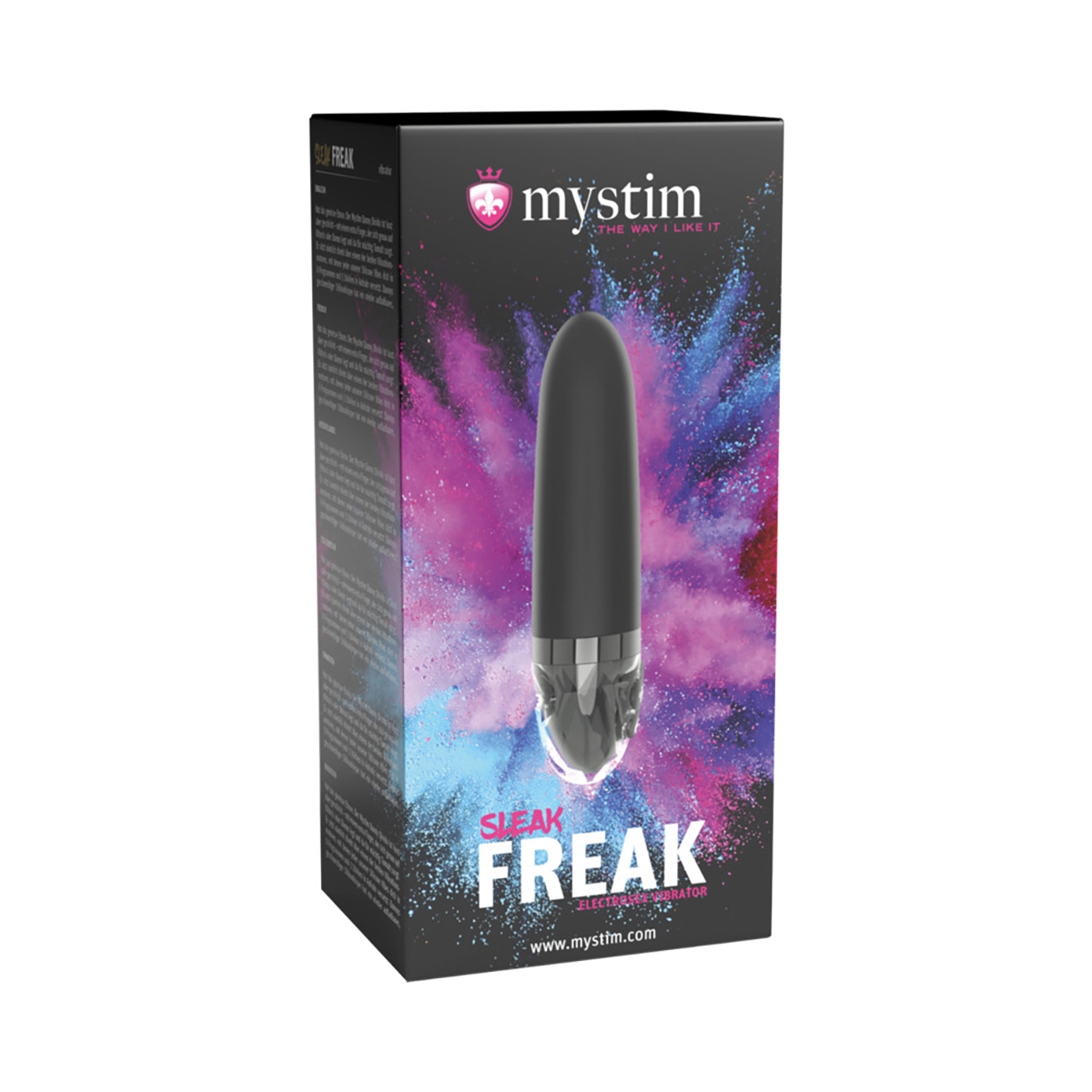 Charging setup for Black Mystim vibrator including cable