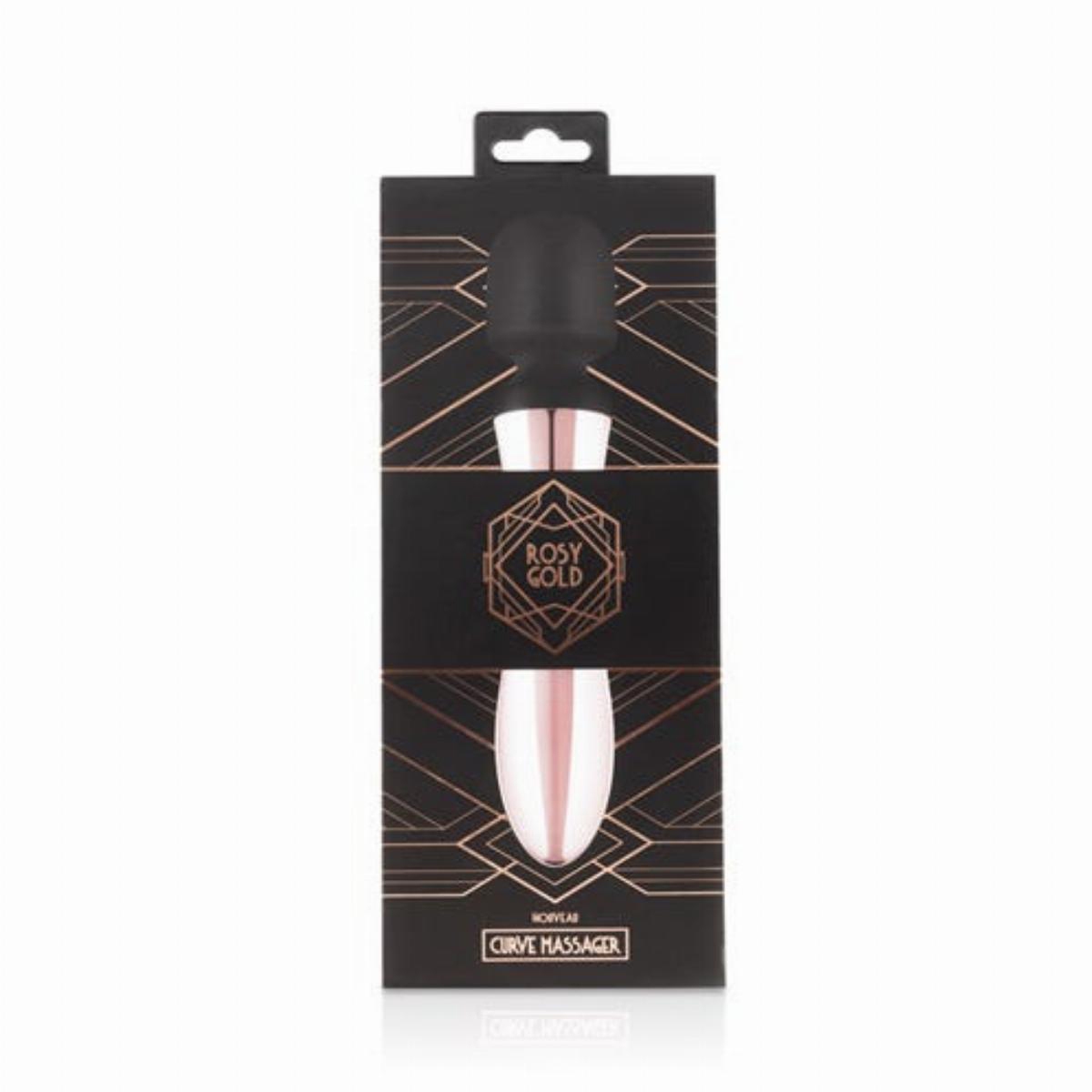Fully assembled Gold Rosy Gold vibrator with smooth exterior
