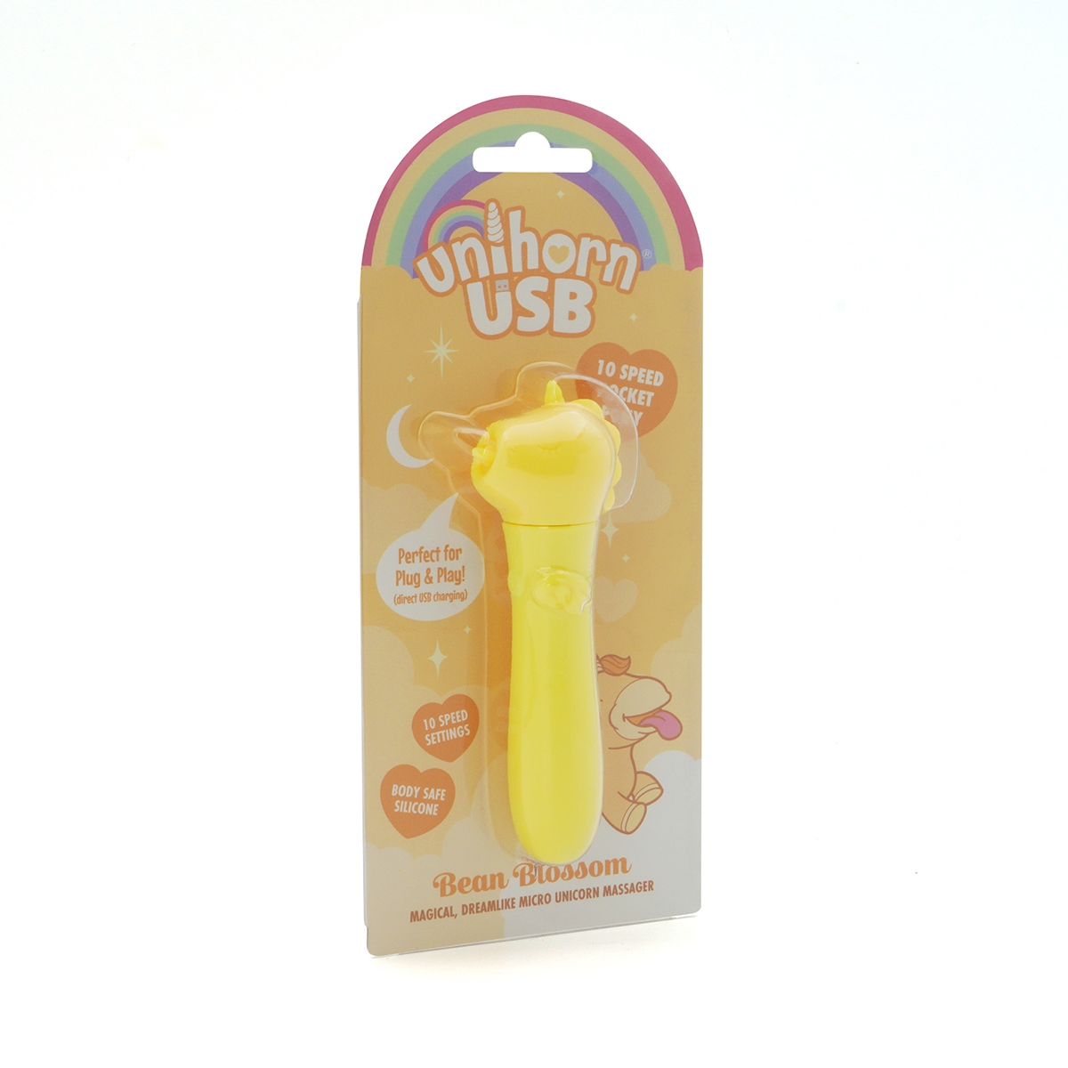 Close-up of the Yellow Creative Conceptions vibrator for texture detail