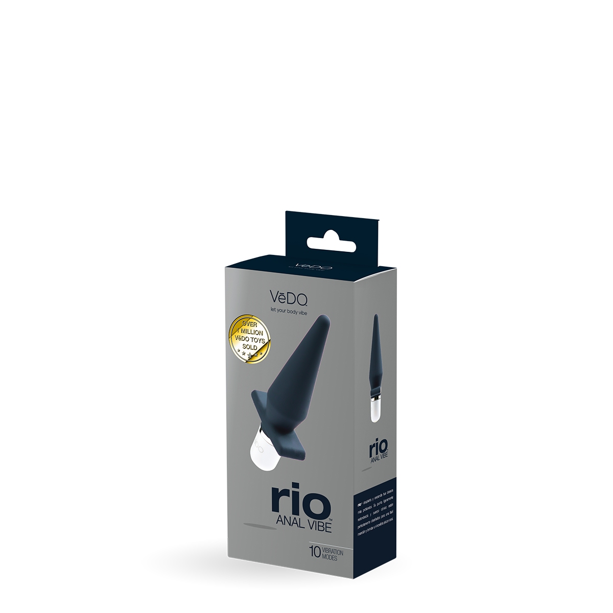 Close-up of the Black VeDO vibrator for texture detail