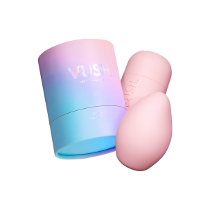 VUSH vibrator Plump Palm shown in hand for scale