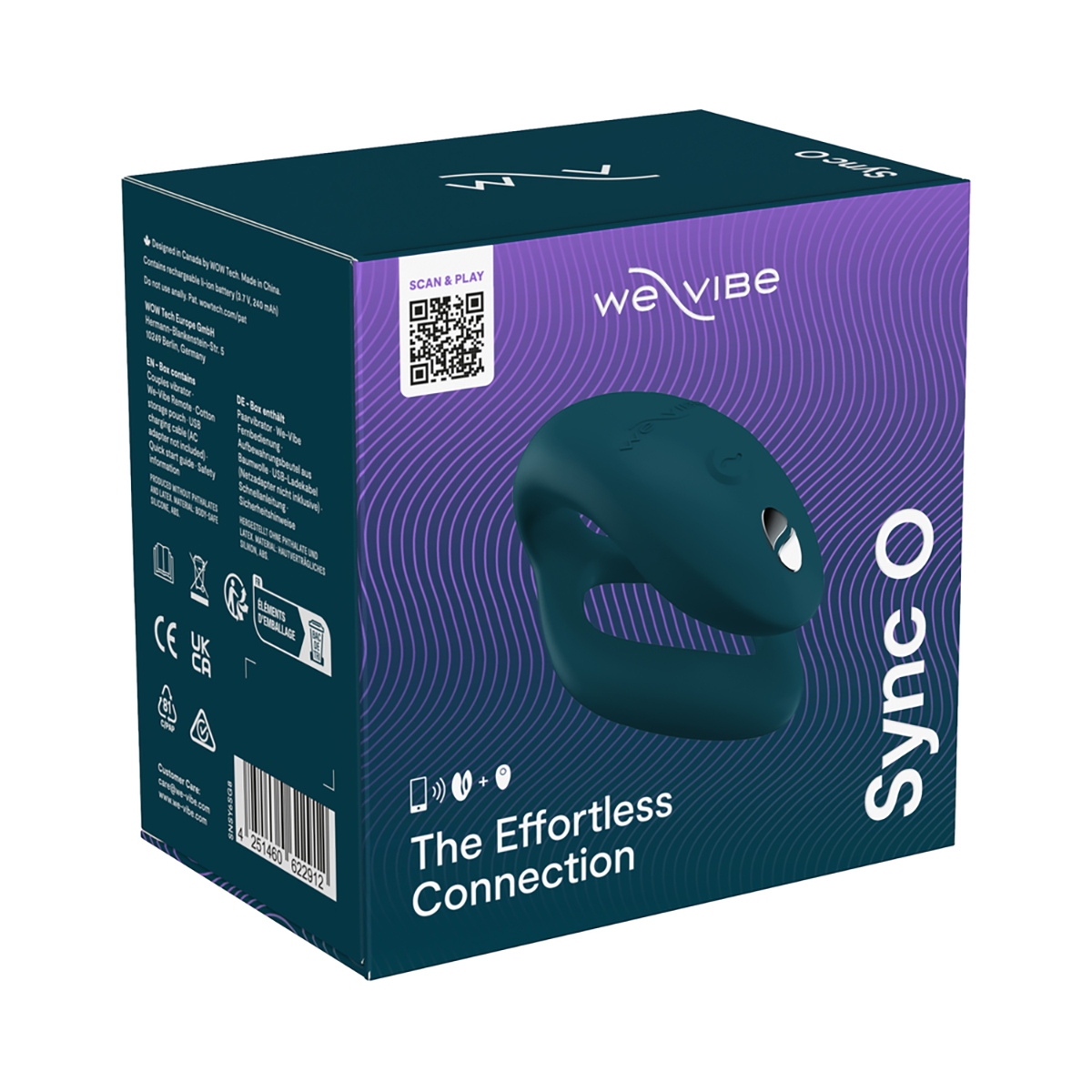 Close-up of the Green We-Vibe vibrator for texture detail