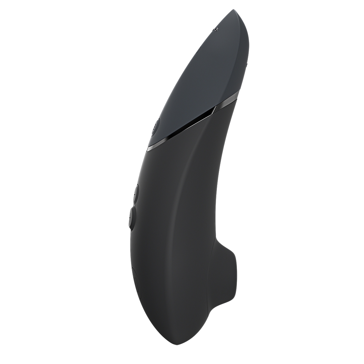 Black Womanizer vibrator Next shown in hand for scale