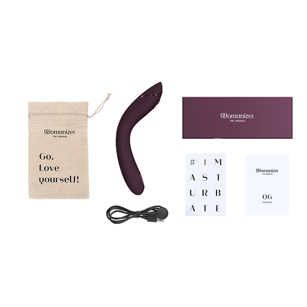 Angled view of the  Womanizer vibrator designed for intimate use