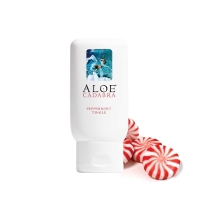 Bottle of 2.7 oz. Plant Based Lube Aloe Cadabra showing botanical formula
