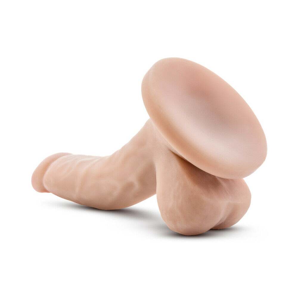 4 inch Dildo by Blush in Vanilla Ivory Beige shown for pegging Her or Him