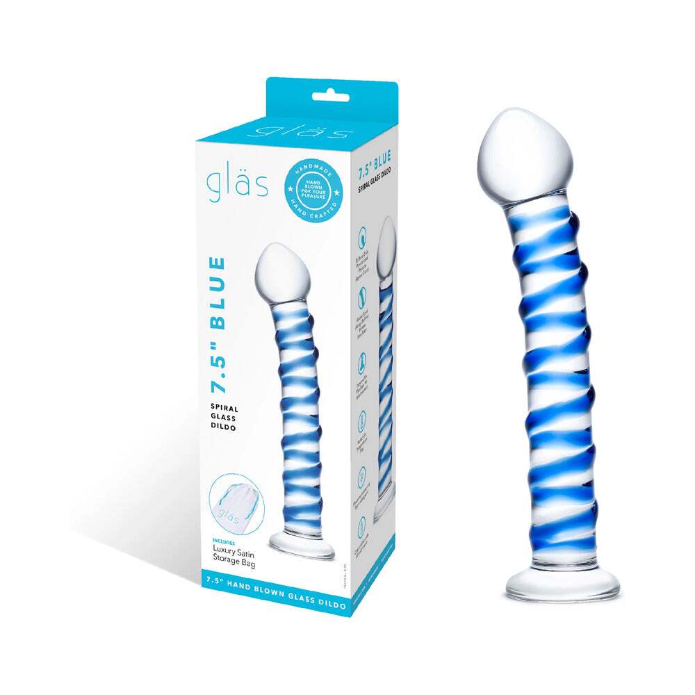 7.5 inch Dildo by Electric Eel in Clear shown for use by Her or Him